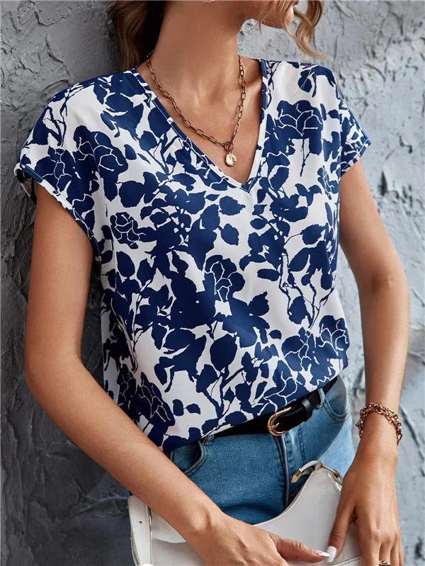 Title 3, European and American Fashion V-neck Short Slee...