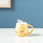Ceramic Cat Mug With Lid and Spoon, a Cute Office Coffee Mug, perfect for enjoying your favorite hot beverages, a deligh — photo 4