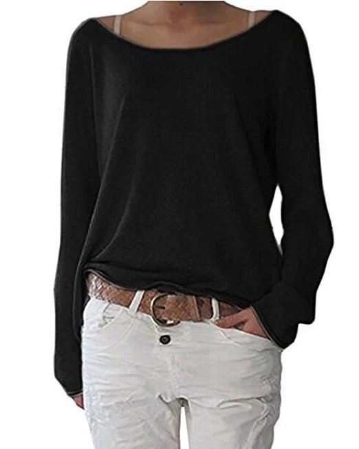 Women's Solid Color Bottoming Shirt – Versatile & Comfortable Basic for Layering or Wearing Alone, Soft Fabric, Perfect — photo 6
