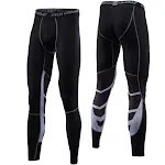 Męskie Spodnie Kompresyjne Legginsy do Biegania Siłownia Szybkoschnące Fitness Joggings Trening Białe Czarne Oddychające — zdjęcie 9