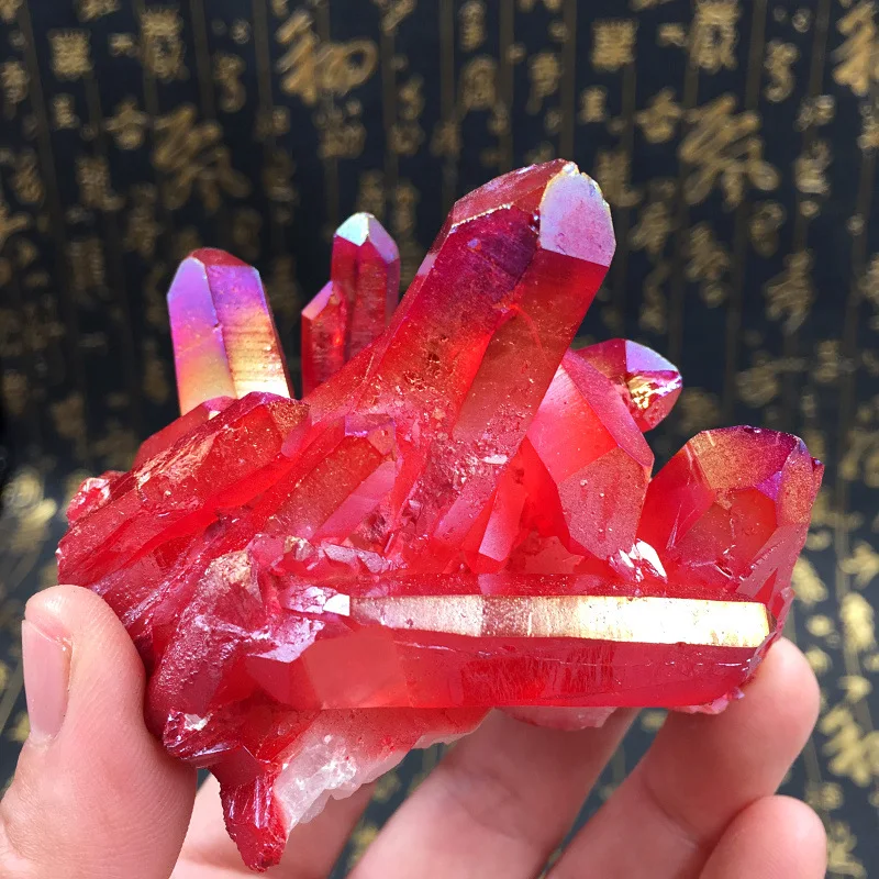 Title 3, Red Aura Crystal Cluster