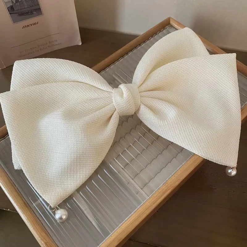 Nieuwe Grote Strik Haarclip met Veersluiting voor Vrouwen, stevige grip, elegant accessoire voor dik haar, perfect voor dagelijks gebruik — foto 7