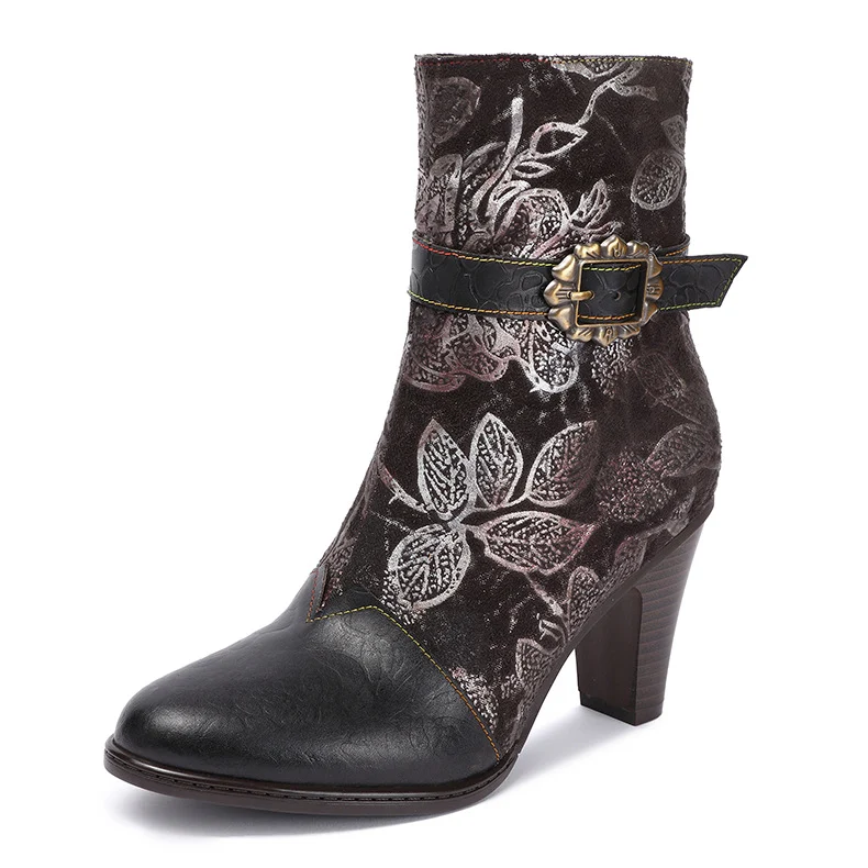 Botas de couro de moda outono e inverno para comércio exterior. Calçado elegante e quente, ideal para looks modernos e proteção contra o frio. — foto 2