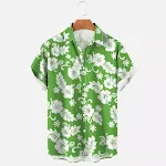 Summer Flower Pattern Seaside Men's Clothing Print Shirt. Comfortable and stylish shirt perfect for a relaxed summer loo — photo 12