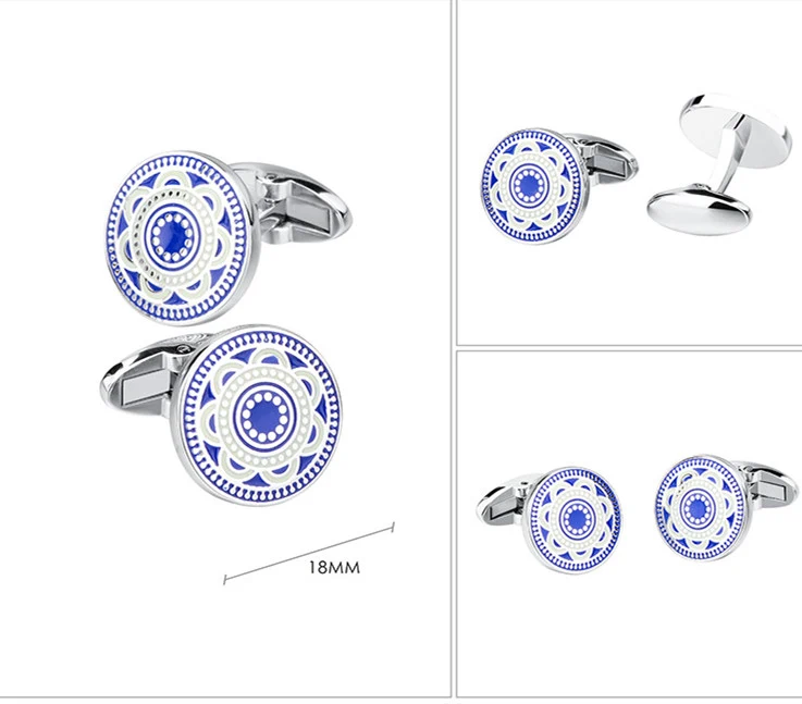 Abotoaduras Savas para Camisa Francesa Redondas. Cuff Nails elegantes, perfeitas para punhos de camisa. Detalhe sofisticado para você. — foto 2