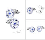 Abotoaduras Savas para Camisa Francesa Redondas. Cuff Nails elegantes, perfeitas para punhos de camisa. Detalhe sofisticado para você. — foto 2