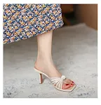 Women's French Style Retro Outerwear Sandals for elegant outdoor wear, offering comfort and a touch of vintage charm. Pe — photo 12