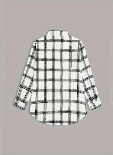 Title 4, Casaco Camisa Casual Feminina com Botões Estilo...