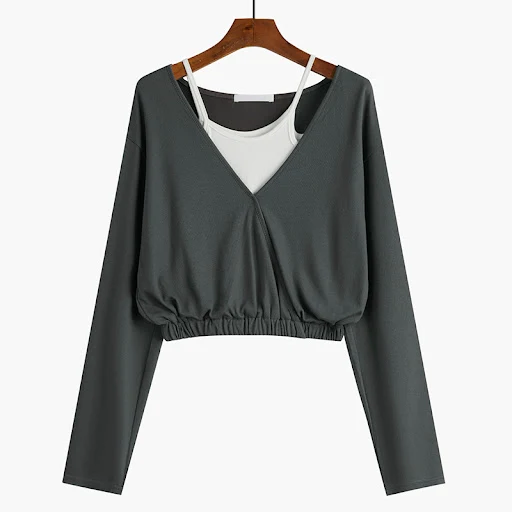 Title 7, Design Sense Niche Loose Top Thin Hoodless Jacket