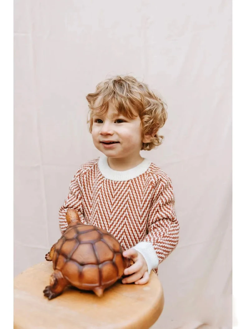 Title 6, Suéter infantil de Natal com estampa de ondas o...