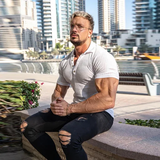 Title 4, Slim Short-sleeved Mercerized Cotton Polo Shirt...