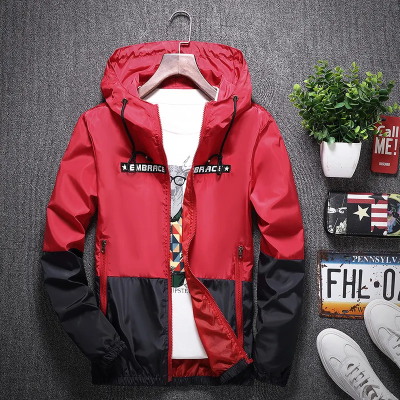 Slim-fit hooded jacket outdoor casual windbreaker. Perfect for outdoor activities, providing wind protection and a styli — photo 2