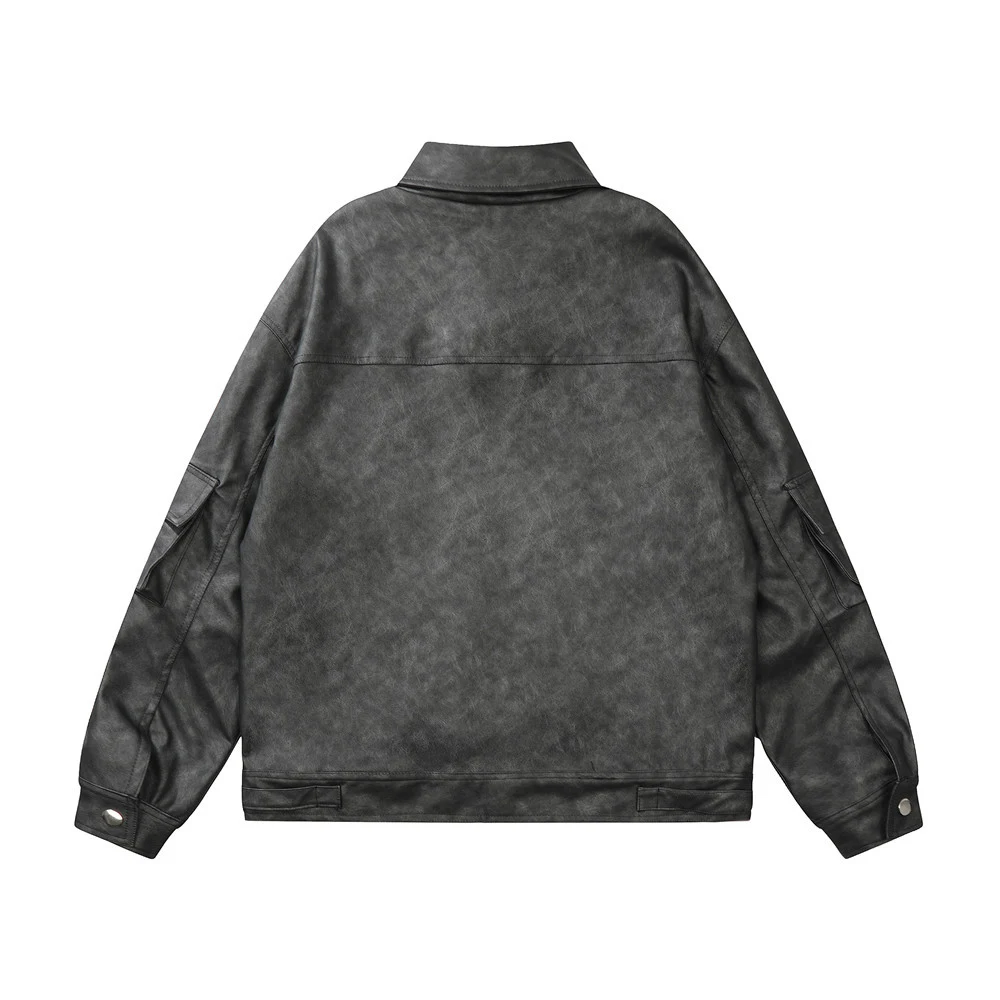 Jaqueta de Couro PU Solta para Motociclista Masculina Conforto e Estilo Design Moderno para Motos e Uso Casual Proteção Leve e Visual Urbano — foto 12