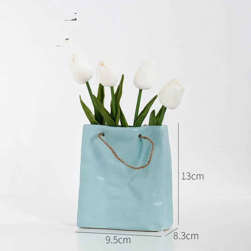 Vaso Nórdico Decoração Casa Maison Vaso de Flores Design Elegante Perfeito para Flores Frescas ou Secas Decoração Moderna para Sala de Estar — foto 4