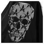 Autumn and winter tide brand new back hot diamond flashing diamond five-pointed star skull pattern sweater for men and w — photo 3
