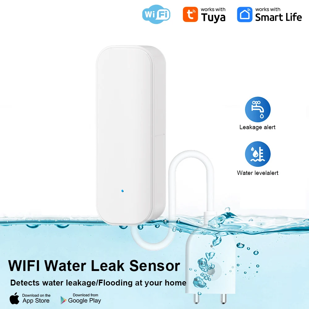 Intelligenter Graffiti WiFi Wasser-Eintauch-Sensor. Erkenne Wasserschäden frühzeitig. Zuverlässige Überwachung, intelligente Vernetzung und WiFi-Funktionalität. — foto 3