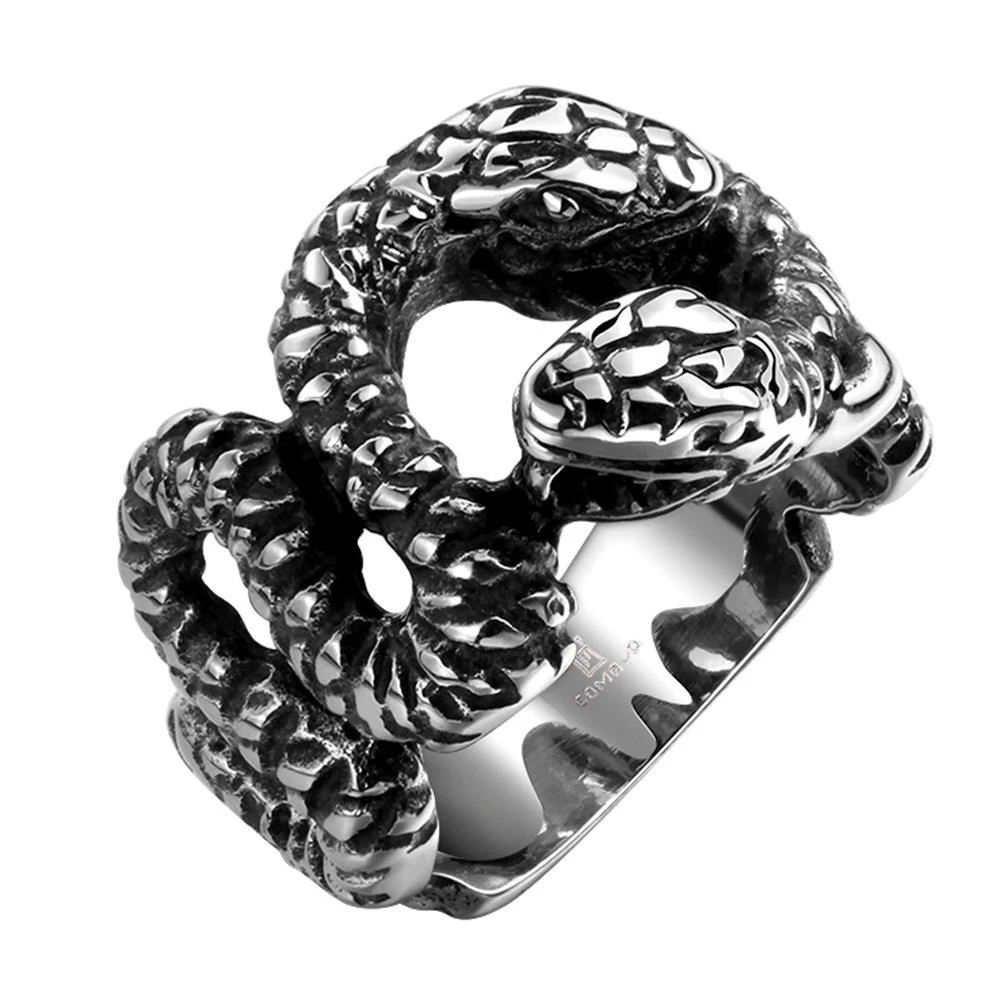 Anel Punk de Aço Inoxidável Antiferrugem para Homens e Mulheres. Design Moderno e Durável. Ideal para um visual ousado e presente especial. — foto 1