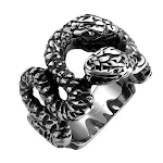 Anel Punk de Aço Inoxidável Antiferrugem para Homens e Mulheres. Design Moderno e Durável. Ideal para um visual ousado e presente especial. — foto 1