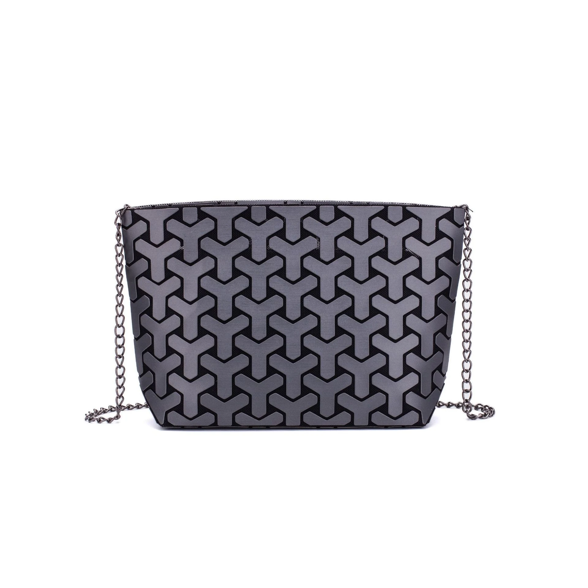 Bolsa de ombro geométrica losango feminina dobrável. Design moderno e prático para mulheres, ideal para o dia a dia e fácil de guardar. — foto 1
