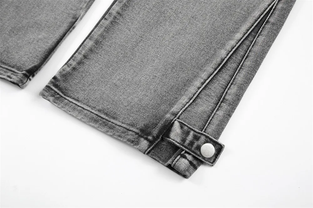 Men's Contrast Color Tie-dye Gradient Jeans Street Fashion. Stylish jeans for a bold street style look, offering both co — photo 10