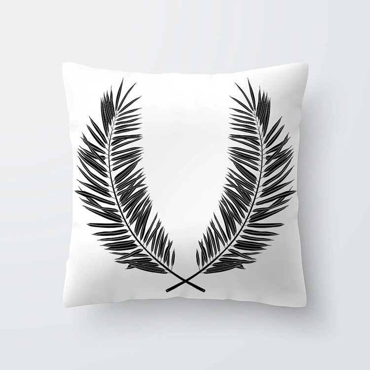 Title 6, Spring Leaf Black Series Pattern Polyester Pill...
