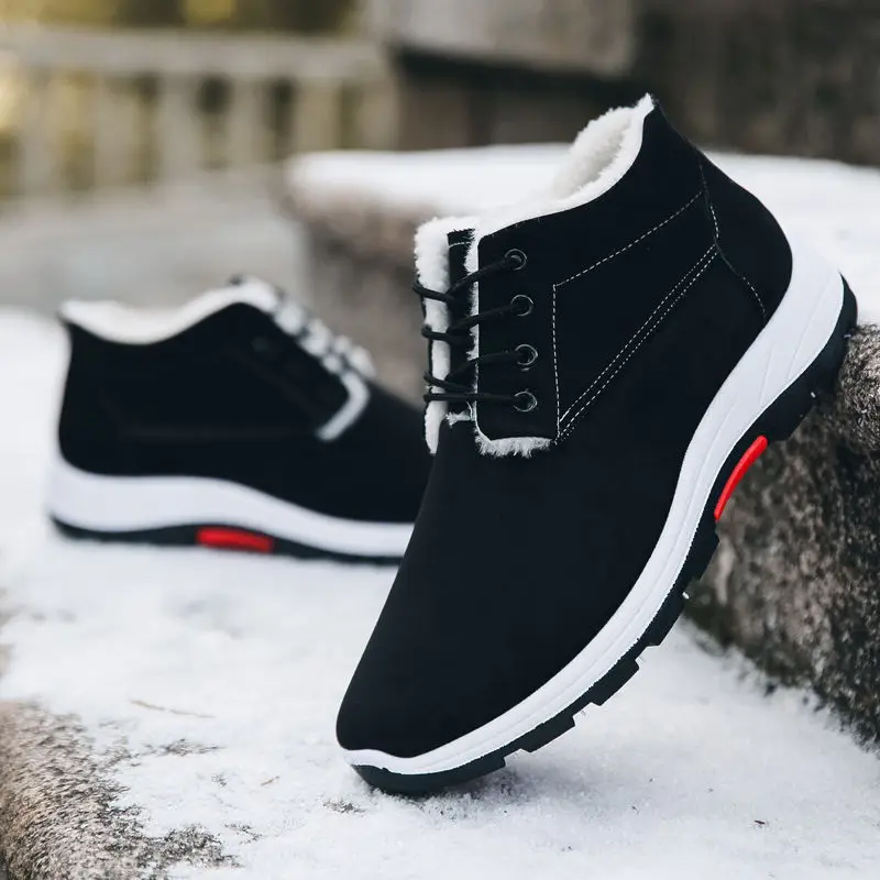 Title 19, Casual British rubber wear-resistant cotton sho...
