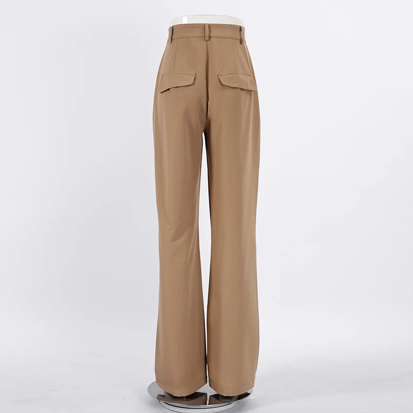 Calças de terno de algodão femininas casuais, moda de temperamento para trabalho, combinam com tudo, ideais para o dia a dia com conforto e estilo. — foto 2