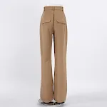 Calças de terno de algodão femininas casuais, moda de temperamento para trabalho, combinam com tudo, ideais para o dia a dia com conforto e estilo. — foto 2
