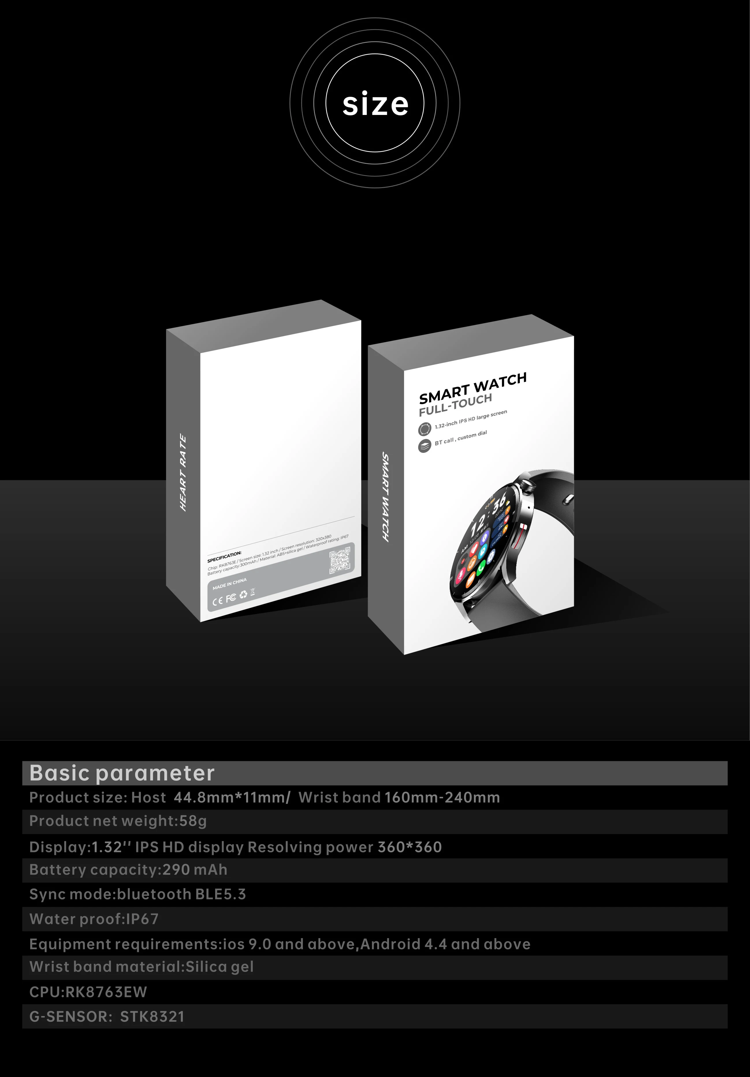 Title 13, Bluetooth HD Call Smartwatch with Body Temperat...