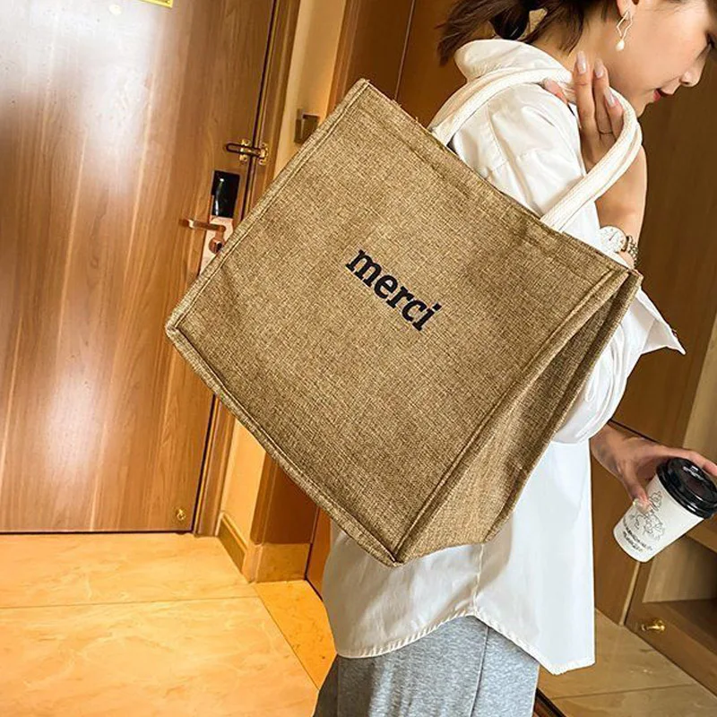 Title 4, Simple large capacity single shoulder canvas ba...