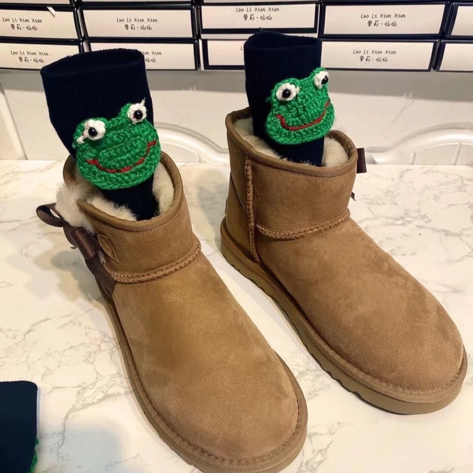 Title 5, Small Frog Womens Socks In The Tube Fashion Gr...
