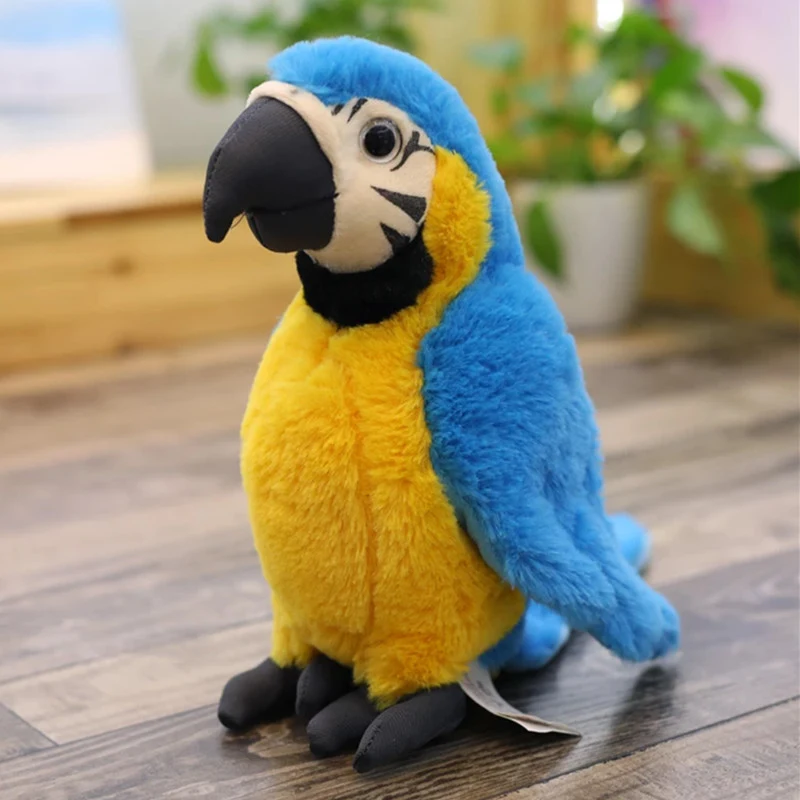 Pelúcia de arara de simulação realista. Perfeita para brincar, aprender e decorar. Um amigo macio e colorido para crianças e colecionadores. — foto 5