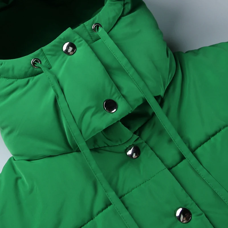 Title 8, Casual short-breasted hooded long-sleeved cotto...