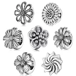 S925 Plata de Ley Abalorios Separadores Plata Lisa Daisy Fijos Pulsera DIY Accesorios Abalorios para crear joyas únicas y personalizadas. — foto 12