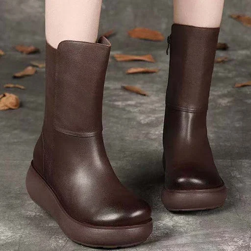 Title 6, New Retro Womens Heightened Thick-soled Ankle ...