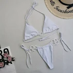 New Women's Split Bikini Double Fabric Lace-up Swimwear, Comfortable and Stylish Beach or Poolside Swimsuit — photo 9