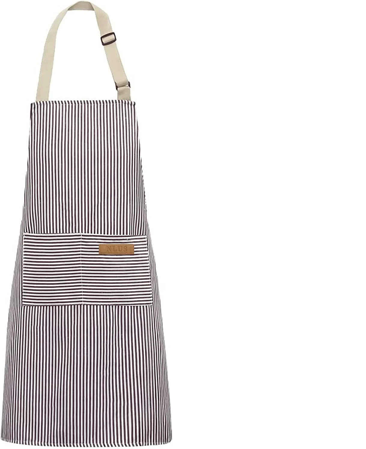 Halter striped polyester restaurant gardening apron, offering durability, comfort, and protection for servers and garden — photo 13