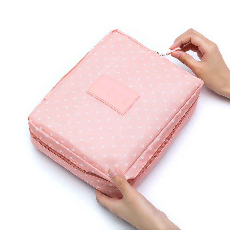 Bolsa de cosméticos de viagem multifuncional feminina Organizador de higiene pessoal à prova d'água Estojo de maquiagem feminino para armazenamento — foto 19
