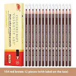 15Color 12PCS Red Brown