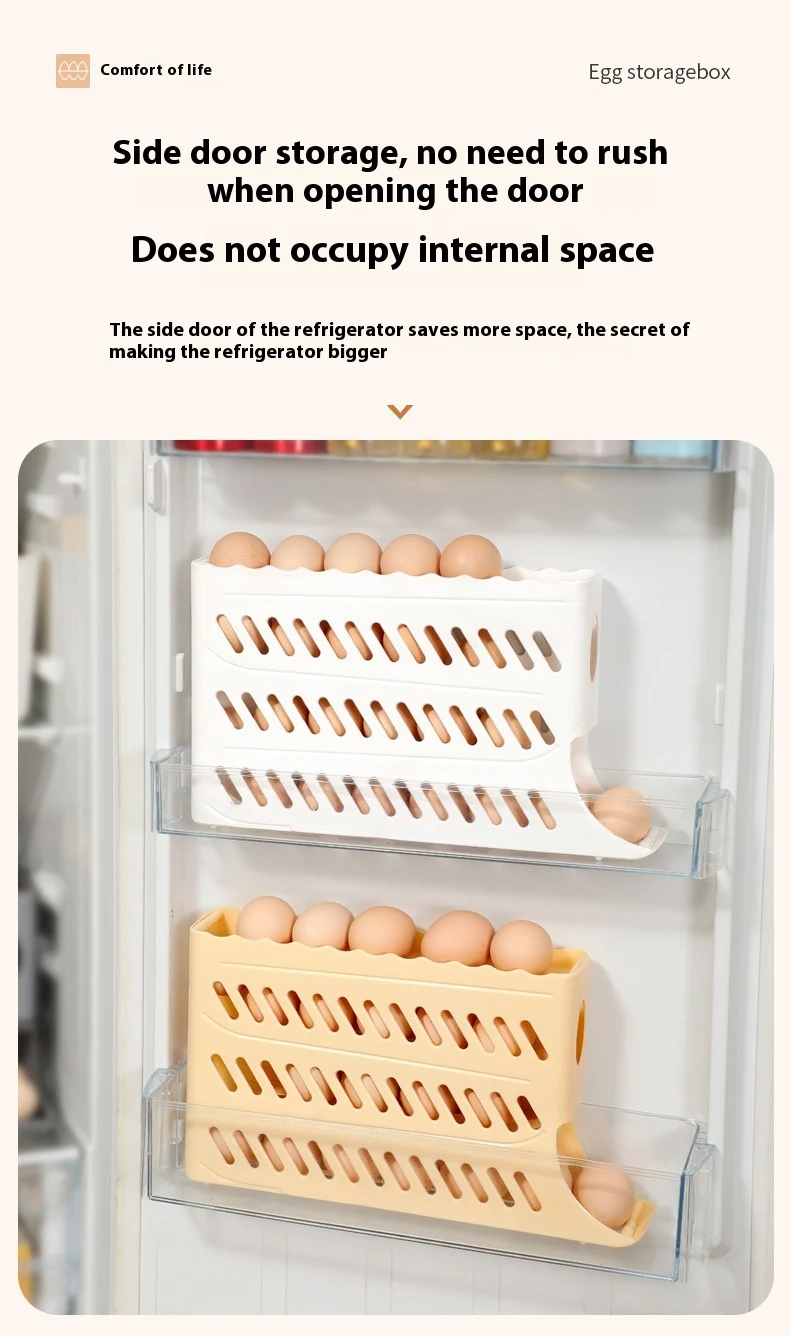 Title 7, Egg Storage Box for Refrigerator Side Door, Aut...