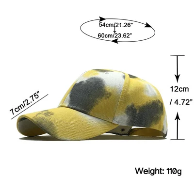 Tie-dye Baseball Peaked Cap Outdoor Casual Sun-proof Hat, enjoy the sun with style and protection, perfect for outdoor a — photo 1