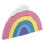 Solid Wood Rainbow Blocks Inspire Creativity Build and Stack Educational Toy for Kids Develop Fine Motor Skills and Imag — photo 4