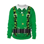 Camiseta de casal com chapéu verde do Dia de São Patrício para homens, suéter estiloso e confortável, perfeito para celebrar juntos a data. — foto 6