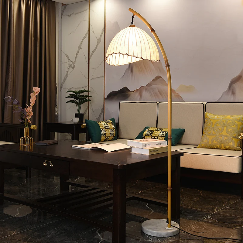 Title 3, Study Bedroom Bed Bamboo Floor Lamp for cozy, f...