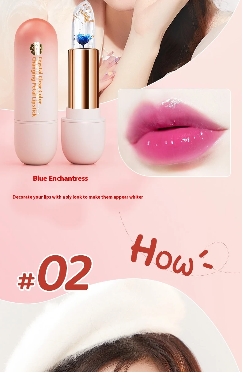 Title 2, Petal Jelly Lipstick Warm Moisturizing Lip Balm...