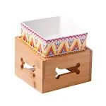 Bohemian Pink Square Bowl