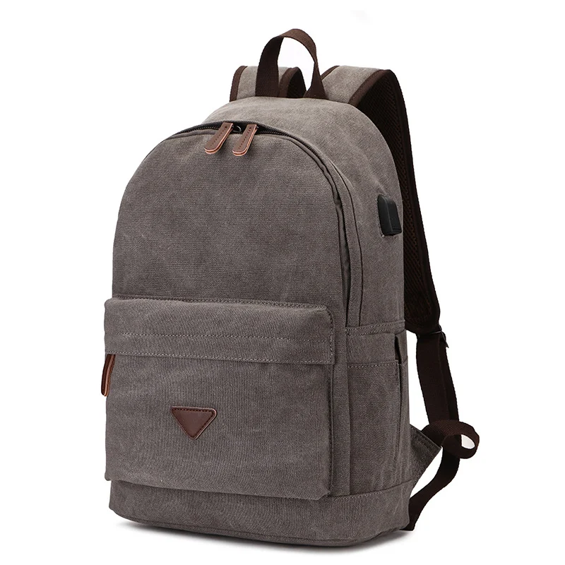 Korean Canvas Backpack with USB Design, Portable and perfect for everyday use, school, or travel. Comfortable, stylish a — photo 3