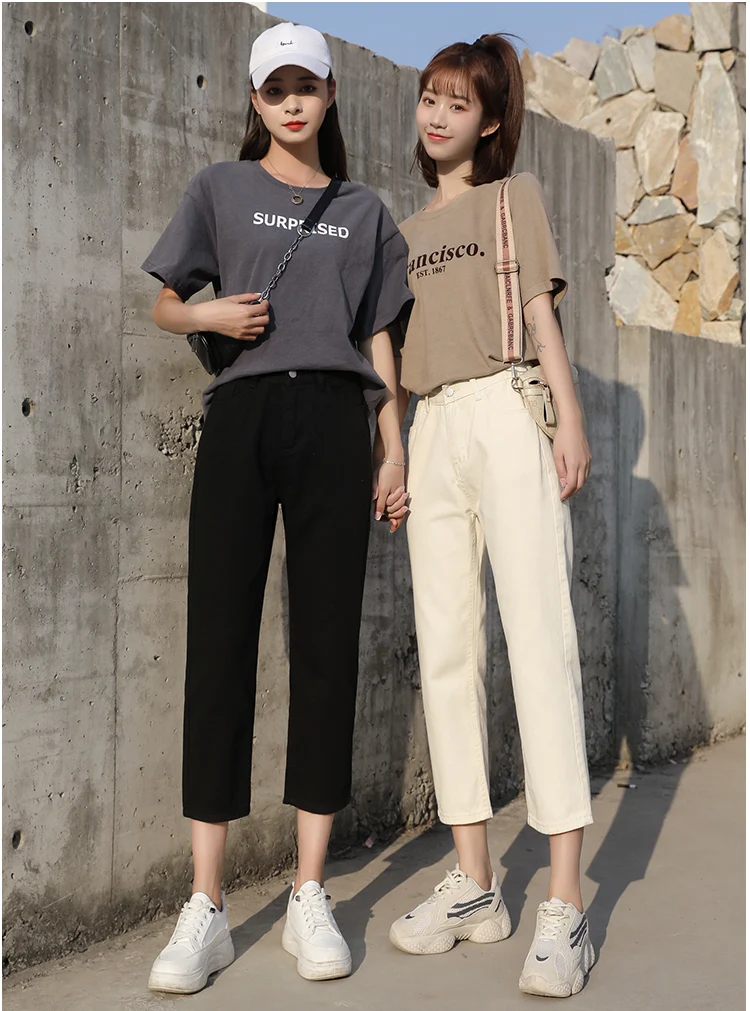 Title 7, High Wear White Slimming High Waist Straight Pa...