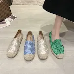Women's Fashionable Woven Flat Lazy Shoes Comfortable Stylish Easy Slip-On Shoes Perfect for Everyday Wear Modern Design — photo 6