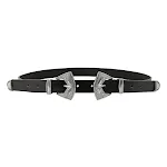 Black and silver belt